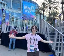 Student Alexa Tabbacchino '24 at NAMM in Anaheim, CA