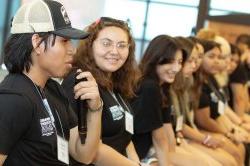 Photo of peer Mentors, current students at Montclair State, hosting a panel