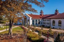 photo of cole hall in autumn