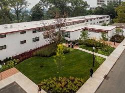 Stone Hall from an aerial photo.